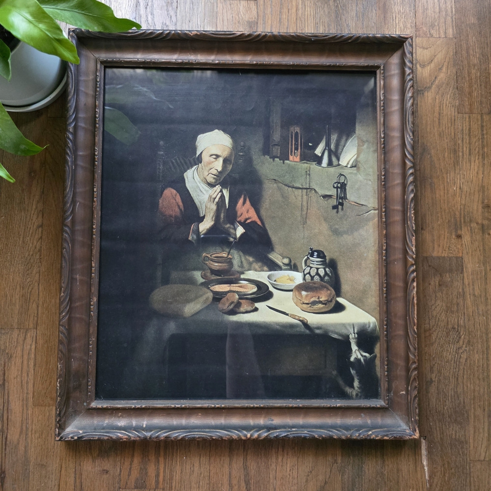 Vintage America Brown Art Print with Classic Still Life